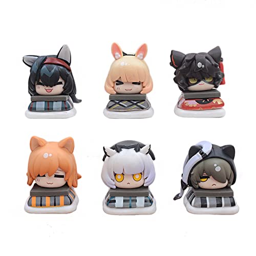 SBNYTBLW Anime Arknights Figur Arknights Minifigurenset Blaze/Ptilopsis/Phantom Figur 4cm PVC Dekorationssammlung von SBNYTBLW