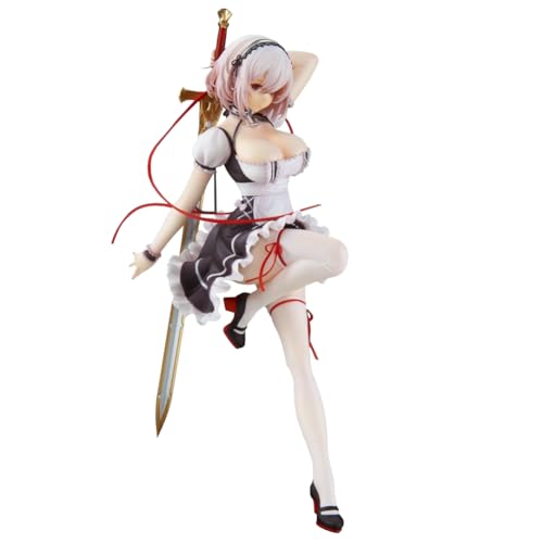 SBNYTBLW Anime Azur Lane Figur Modell-21cm HMS Sirius Actionfigur PVC Dienstmädchen-Outfit mit Schwert Stehende Mädchenfigur Statue Sammlerornamente Bastelfigur Geschenk von SBNYTBLW