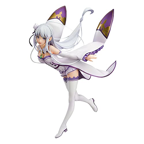 SBNYTBLW Anime Emilia Figuren Flugposition Version Emilia Actionfigur Emilia Statue Modell PVC Sammlung Dekoration(Type 1,22cm) von SBNYTBLW