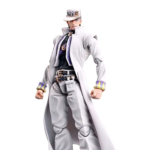 SBNYTBLW Anime-Figuren, Charakter Kujo Jotaro, Stone Free, Star Platinum, Cujoh Jolyne, Actionfigur, Zubehör, bewegliche Modellstatue, PVC-Sammlung, Dekorgeschenke(Kujo Jotaro (White),17CM) von SBNYTBLW