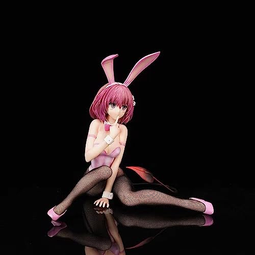 SBNYTBLW Momo Belia Deviluke Pink Bunny Girl Anime-Figur im Maßstab 1/4, Zeichentrickspiel, Anime-Charakterpuppe, PVC-Modellsammlung, Desktop-Dekoration, Anime-Statuen, Geschenk for Anime-Fans von SBNYTBLW