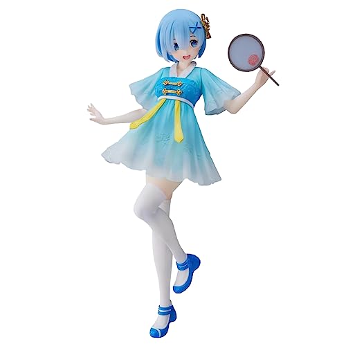 SBNYTBLW Rem-Figur, Anime-Figur, Rem/Remu-Modellstatue, Cartoon-PVC-Figur, Re 0 Rem Hanfu-Modell, Desktop-Ornamente, Sammlerstücke, Geschenk for Fans von SBNYTBLW