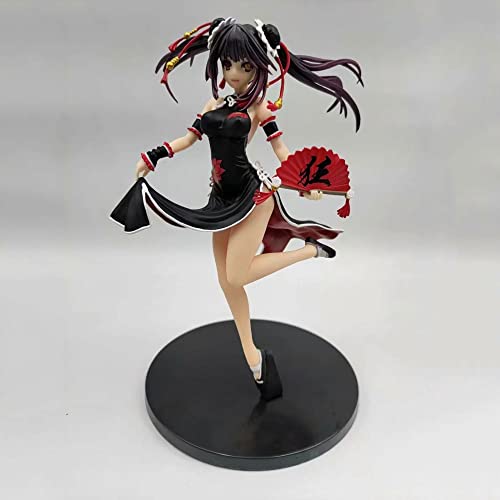 SBNYTBLW Tokisaki Kurumi Anime-Figur, Cheongsam stehend, Zeichentrickspiel, Anime-Charakter, Puppe, PVC-Modellsammlung, Desktop-Dekoration, Statuen, Anime-Geschenk for Fans von SBNYTBLW