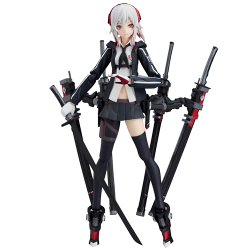 Schwer bewaffnete Highschool-Mädchenfigur Shi/Ichi, Anime-Actionfigur, Statue, superbewegliches austauschbares Zubehör, Schreibtisch-Ornament, Computergehäuse-Dekorationsmodell, Sammlerfigur(Shi) von SBNYTBLW