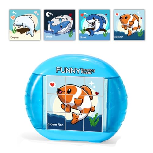 Fisch Puzzle, 3D Puzzle Montessori Iq Puzzle Spielzeug Iq Puzzle Spielzeug Fisch Puzzle Spielzeug ZauberwüRfel-Bausteine Interaktion Spielzeug Matchinggame FüR Kinder von SBOACXC