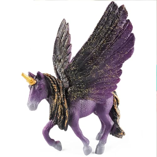 SBOACXC Mythische Meereseinhorn Spielfigur, Creatures Mythischer Pferde Monster, Fantasy Pegasus Actionfigur, Pegasus Modell Meereseinhorn Spielfiguren Mädchen Geschenke Tortendeko von SBOACXC