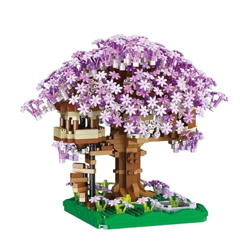 SBOACXC Sakura Bonsai Baum Set, Kirschblüten-Baumhaus, Kirschblüten-Baumhaus Baustein-Set für Erwachsene, Jugendliche ab 14 Jahren, Heimdekoration von SBOACXC