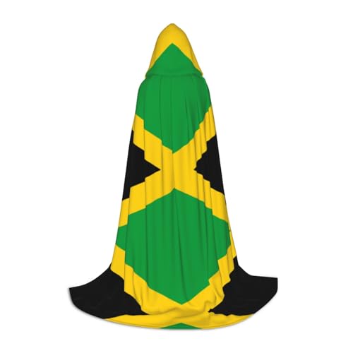 SCAUA Kapuzenumhang mit Jamaika-Flagge, Unisex, Umhang mit Kapuze, Halloween-Umhang, Hexenumhang, Cosplay-Kostüm für Jugendliche von SCAUA