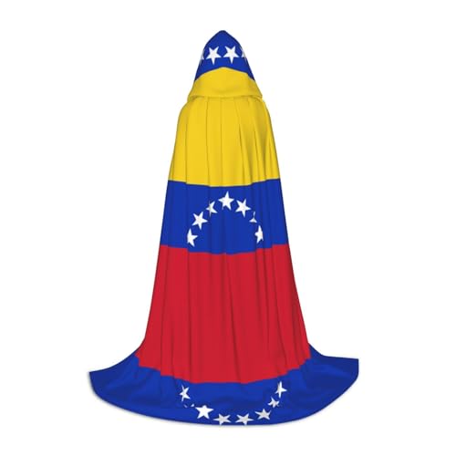 SCAUA Umhang mit Kapuze, Motiv: Flagge Venezuelas, Unisex, Umhang mit Kapuze, Halloween-Umhang, Hexenumhang, Cosplay-Kostüm für Jugendliche von SCAUA