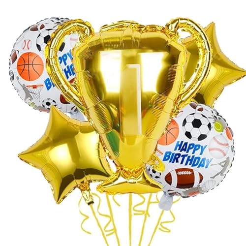 Fußballballons, Trophäenballons, Meisterschaftstrophäen-Folienballons, Welttrophäenballons, Sportparty-Dekorationssets (Size : C) von SCDOA