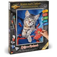 SCHIPPER 609240842 Malen nach Zahlen - Katze im Rucksack von SCHIPPER