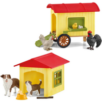 SCHLEICH 72241 FARM WORLD® Ostern 2024: 2-in-1 FARM WORLD Set Hundehütte & Hühnerstall von SCHLEICH® FARM WORLD