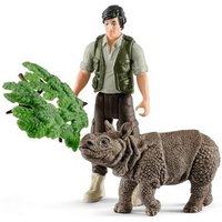 SCHLEICH 42428 Ranger und Nashorn Starter-Set von SCHLEICH® WILD LIFE