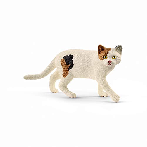 schleich FARM WORLD | Amerikanische Kurzhaarkatze 13894 | schleich Spielfigur | detailgetreue Tierfiguren | tolles Geschenk für Jungen und Mädchen | Bauernhof Spielzeug ab 3 Jahre | 7 x 2 x 3 cm von SCHLEICH