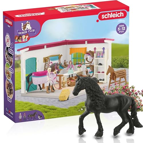 SCHLEICH 13906 Friese Stute 42568 Reitshop – Das optimale Pferdeliebhaber Duo! von SCHLEICH