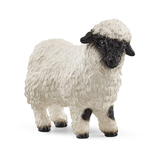 schleich 13965 Walliser Schwarznasenschaf, für Kinder ab 3+ Jahren, FARM WORLD - Spielfigur, Schwarz von SCHLEICH