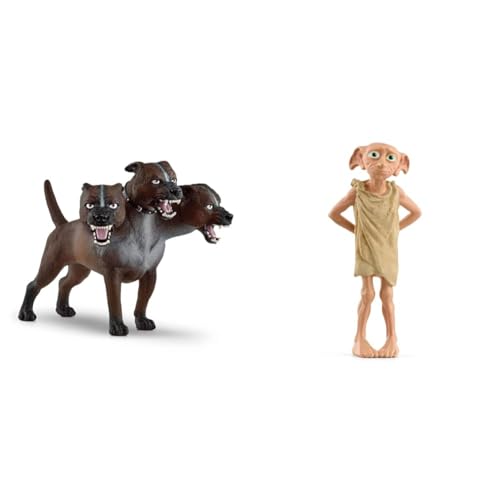 SCHLEICH 13990 Fluffy, ab 6 Jahren, Wizarding World - Spielfigur, 16,5 x 4,5 x 13 cm & 13985 Dobby, ab 6 Jahren, Wizarding World - Spielfigur, 3,5 x 3 x 8 cm von SCHLEICH