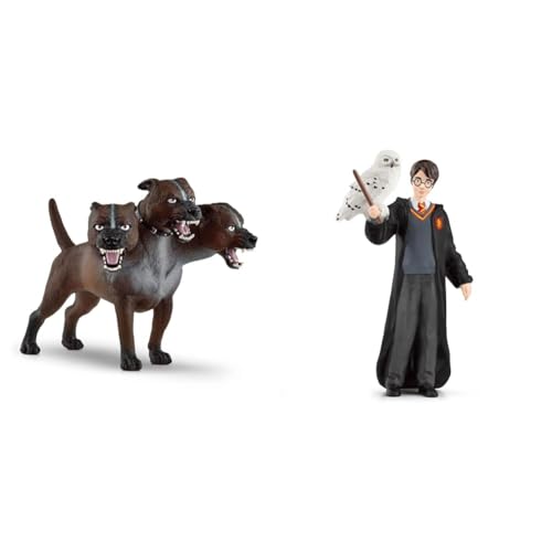 SCHLEICH 13990 Fluffy, ab 6 Jahren, Wizarding World - Spielfigur, 16,5 x 4,5 x 13 cm & 42633 Harry Potter & Hedwig, ab 6 Jahren, Wizarding World - Spielfigur, 4 x 2,5 x 10 cm von SCHLEICH