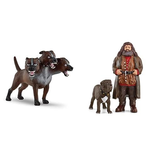 SCHLEICH 13990 Fluffy, ab 6 Jahren, Wizarding World - Spielfigur, 16,5 x 4,5 x 13 cm & 42638 Hagrid & Fang, ab 6 Jahren, Wizarding World - Spielfigur, 8 x 11,5 x 13 cm von SCHLEICH