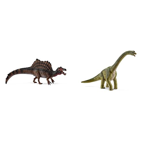 SCHLEICH 15009 Spinosaurus,Multicoloured,40 x 9.50 x 11.10 cm & 14581 Brachiosaurus, für Kinder ab 5-12 Jahren, Dinosaurs - Spielfigur von SCHLEICH