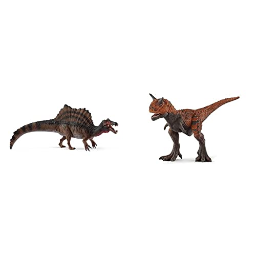 SCHLEICH 15009 Spinosaurus,Multicoloured,40 x 9.50 x 11.10 cm & 14586 Carnotaurus, für Kinder ab 5-12 Jahren, Dinosaurs - Spielfigur von SCHLEICH