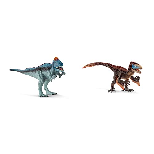 SCHLEICH 15020 Cryolophosaurus, für Kinder ab 5-12 Jahren, DINOSAURS - Spielfigur & 14582 Utahraptor, für Kinder ab 5-12 Jahren, DINOSAURS - Spielfigur von SCHLEICH