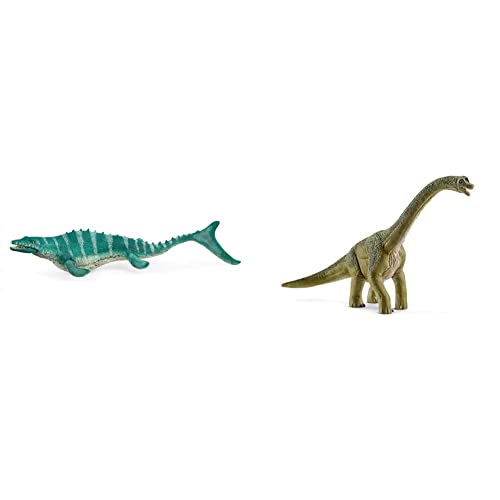 SCHLEICH 15026 Mosasaurus & 14581 Dinosaurs Spielfigur - Brachiosaurus, Spielzeug ab 4 Jahren, 13 x 24.3 x 19 cm von SCHLEICH