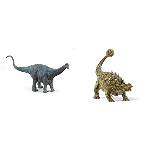 SCHLEICH 15027 Brontosaurus & 15023 Dinosaurs Spielfigur - Ankylosaurus, Spielzeug ab 4 Jahren von SCHLEICH