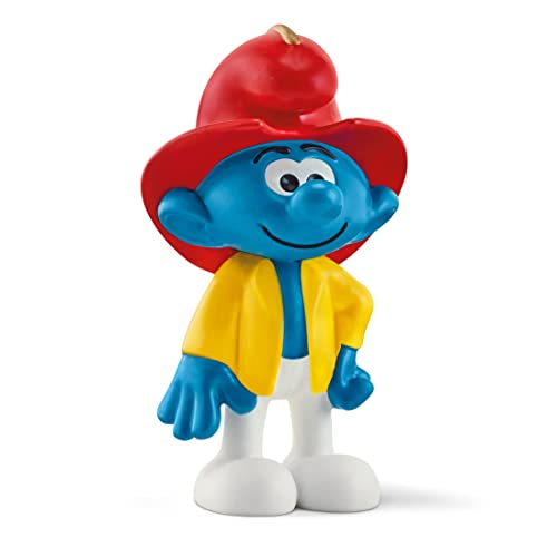 schleich 20833 Feuerwehr Schlumpf, für Kinder ab 3+ Jahren, The Smurfs - Pre School Smurfs Figurines von SCHLEICH