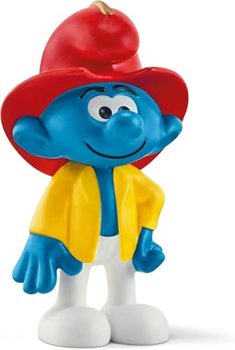 schleich 20833 Feuerwehr Schlumpf, für Kinder ab 3+ Jahren, The Smurfs - Pre School Smurfs Figurines, Blau von SCHLEICH