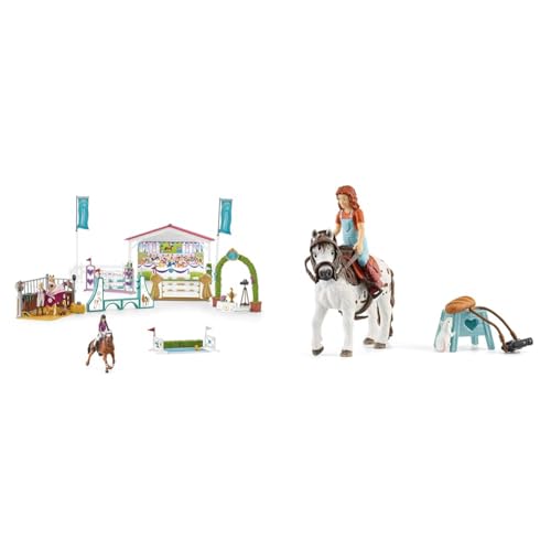 SCHLEICH 42440 Freundschaftsturnier, für Kinder ab 5-12 Jahren, Horse Club - Spielset & 42518 Horse Club Mia & Spotty, für Kinder ab 5-12 Jahren, Horse Club - Spielset von SCHLEICH