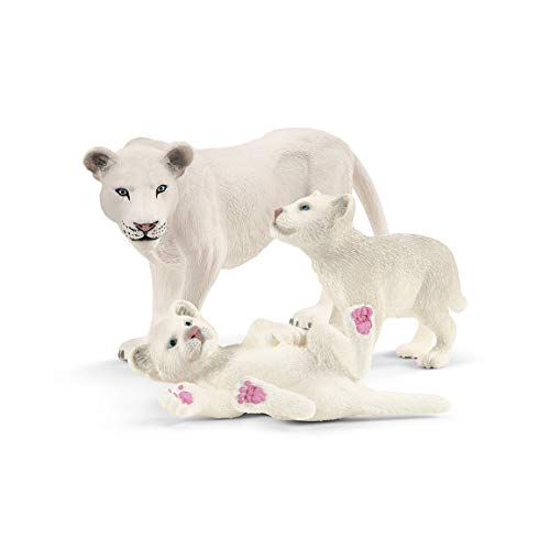 schleich WILD LIFE | Löwenmutter mit Babys 42505 | detailgetreue Tierfiguren | Zoo Spielzeug | tolles Geschenk für Jungen und Mädchen | Deko für Geburtstag | Spielfigur ab 3 Jahre | Set aus 3 Teilen von SCHLEICH