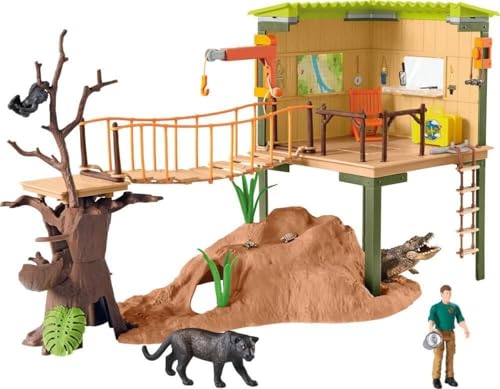 schleich 42507 Abenteuerstation Nat Geo, ab 3 Jahren, WILD LIFE - Spielset, 68 Teile von SCHLEICH