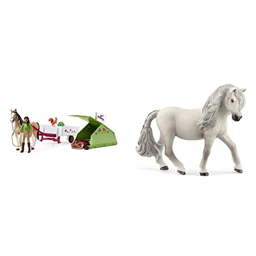 SCHLEICH 42533 Spielset - Horse Club Sarahs Campingausflug (Horse Club), Mix & 13942 Spielfigur -Islandpony Stute Horse Club Mehrfarbig von SCHLEICH