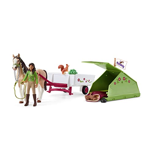 schleich 42533 Horse Club Sarahs Campingausflug, ab 5 Jahren, HORSE CLUB - Spielset, 12 Teile von SCHLEICH