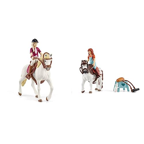 SCHLEICH 42540 Horse Club Sofia & Blossom, für Kinder ab 5-12 Jahren, Horse Club - Spielset & 42518 Horse Club Mia & Spotty, für Kinder ab 5-12 Jahren, Horse Club - Spielset von SCHLEICH