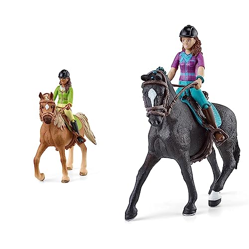 SCHLEICH 42542 HORSE Club Sarah & Mystery, für Kinder ab 5-12 Jahren, HORSE Club - Spielset & 42541 HORSE Club Lisa & Storm, für Kinder ab 5-12 Jahren, HORSE Club - Spielset von SCHLEICH