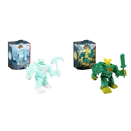 SCHLEICH 42546 Spielfigur - Eldrador Mini Creatures EIS-Roboter (Eldrador Creatures), Mix & 42548 Spielfigur - Eldrador Mini Creatures Dschungel-Roboter (Eldrador Creatures), Mix von SCHLEICH