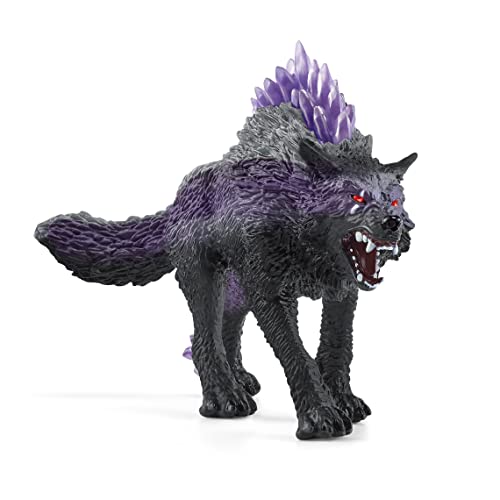 schleich ELDRADOR CREATURES | Schattenwolf 42554 | ELDRADOR schleich Monster Spielfigur mit transparenten Rückenkristallen | tolles Geschenk für Mädchen und Jungen | ab 7 Jahren | 15 x 6 x 9 cm von SCHLEICH