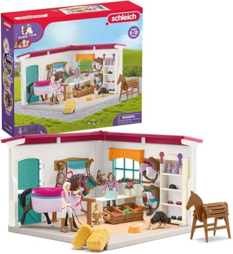 schleich 42568 Reitshop zum modularen Reiterhof, ab 5 Jahren, HORSE CLUB - Spielset, 67 Teile von SCHLEICH