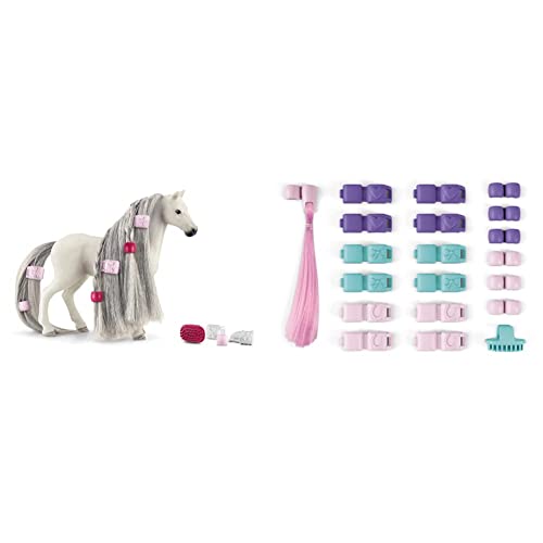 SCHLEICH 42583 Beauty Horse Quarter Horse Stute, für Kinder ab 4+ Jahren, Horse Club Sofia's Beauties & 42589 Haar Accessoires, für Kinder ab 4+ Jahren, Horse Club Sofia's Beauties - Zubehör von SCHLEICH