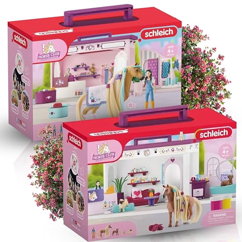 SCHLEICH 42587 Pop-Up Boutique 42614 Tier Salon - Kreativer Styling- und Shopping-Spaß für Kinder von SCHLEICH