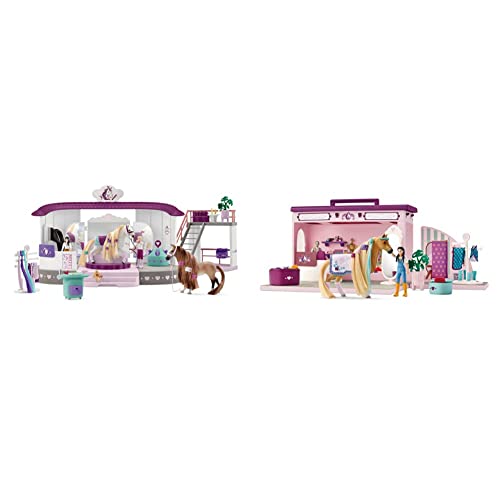 SCHLEICH 42588 Beauty Salon, für Kinder ab 4+ Jahren, Horse Club Sofia's Beauties - Spielset & 42587 Pop-Up Boutique, für Kinder ab 4+ Jahren, Horse Club Sofia's Beauties - Spielset von SCHLEICH