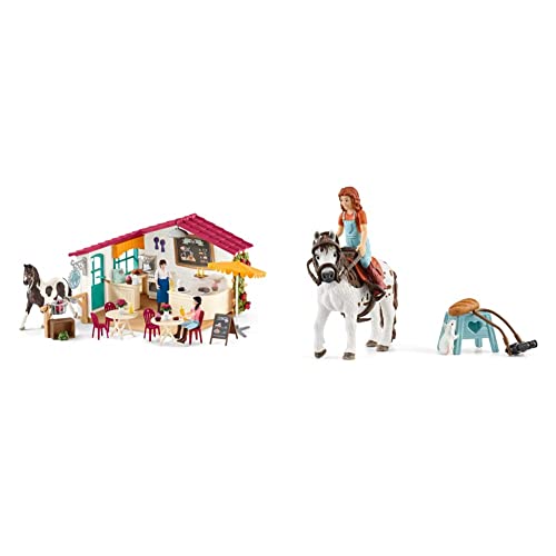 SCHLEICH 42592 Reiter-Café, für Kinder ab 5-12 Jahren, Horse Club - Spielset & 42518 Horse Club Mia & Spotty, für Kinder ab 5-12 Jahren, Horse Club - Spielset von SCHLEICH