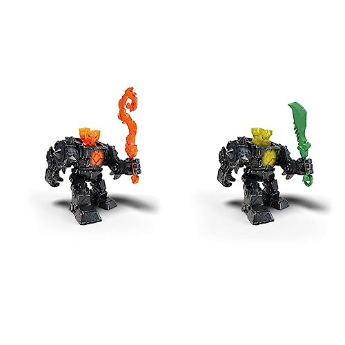 SCHLEICH 42597 Eldrador Mini Creatures Schatten-Lava-Roboter, für Kinder ab 7-12 Jahren & 42600 Eldrador Mini Creatures Schatten-Dschungel-Roboter, für Kinder ab 7-12 Jahren von SCHLEICH