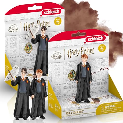 SCHLEICH 42633 Harry Potter & Hedwig 42634 Ron Weasley & Krätze: Magische Abenteuer mit deinen Lieblingscharakteren aus Hogwarts! von SCHLEICH