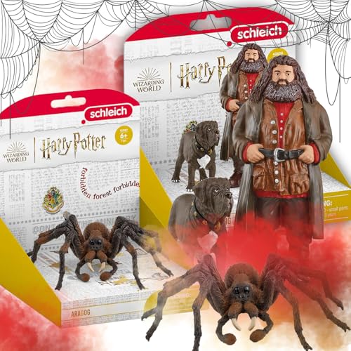 SCHLEICH 42638 Hagrid & Fang 13987 Aragog – Magisches Harry Potter Halloween Bundle – Authentische Figuren für gruselige Abenteuer – Perfekt für Sammler und Fans der Wizarding World! von SCHLEICH