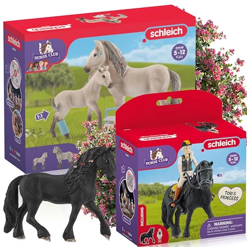 SCHLEICH 42640 Tori & Princess 42430 Hannahs Erste-Hilfe-Set - Pferdefreunde und Abenteuer erleben! von SCHLEICH