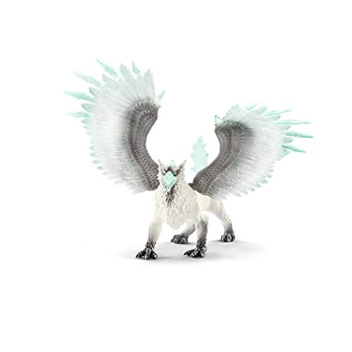 schleich ELDRADOR CREATURES 70143 Eldrador Creatures Mythischer Eis Greif - Realistisches Eis Greif Monster - Fantasy Actionfigur mit Beweglichen Flügeln, Robuste Eldrador Figuren ab 7 Jahren von SCHLEICH