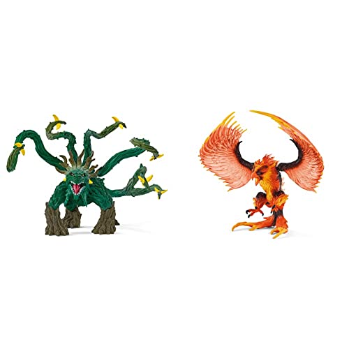 SCHLEICH 70144 Dschungel Ungeheuer Eldrador Creatures,11 x 15.1 x 18 cm & 42511 Eldrador Creatures Spielfigur - Feueradler, Spielzeug ab 7 Jahren,8.2 x 15.5 x 18 cm von SCHLEICH